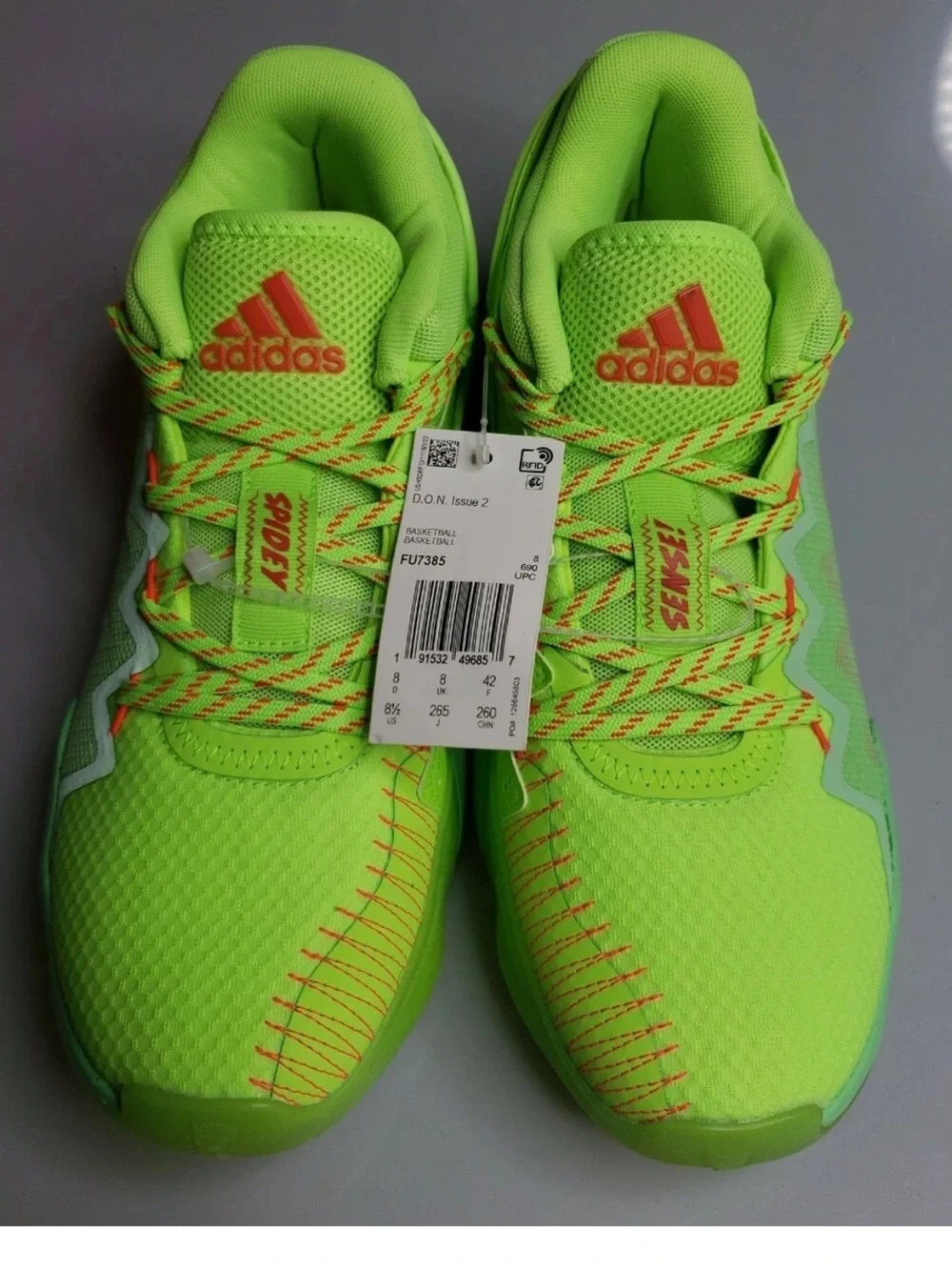 Mens Adidas X Marvel D.O.N. Issue 2 Spidey Sense Basketball Shoes FU7385 NEW